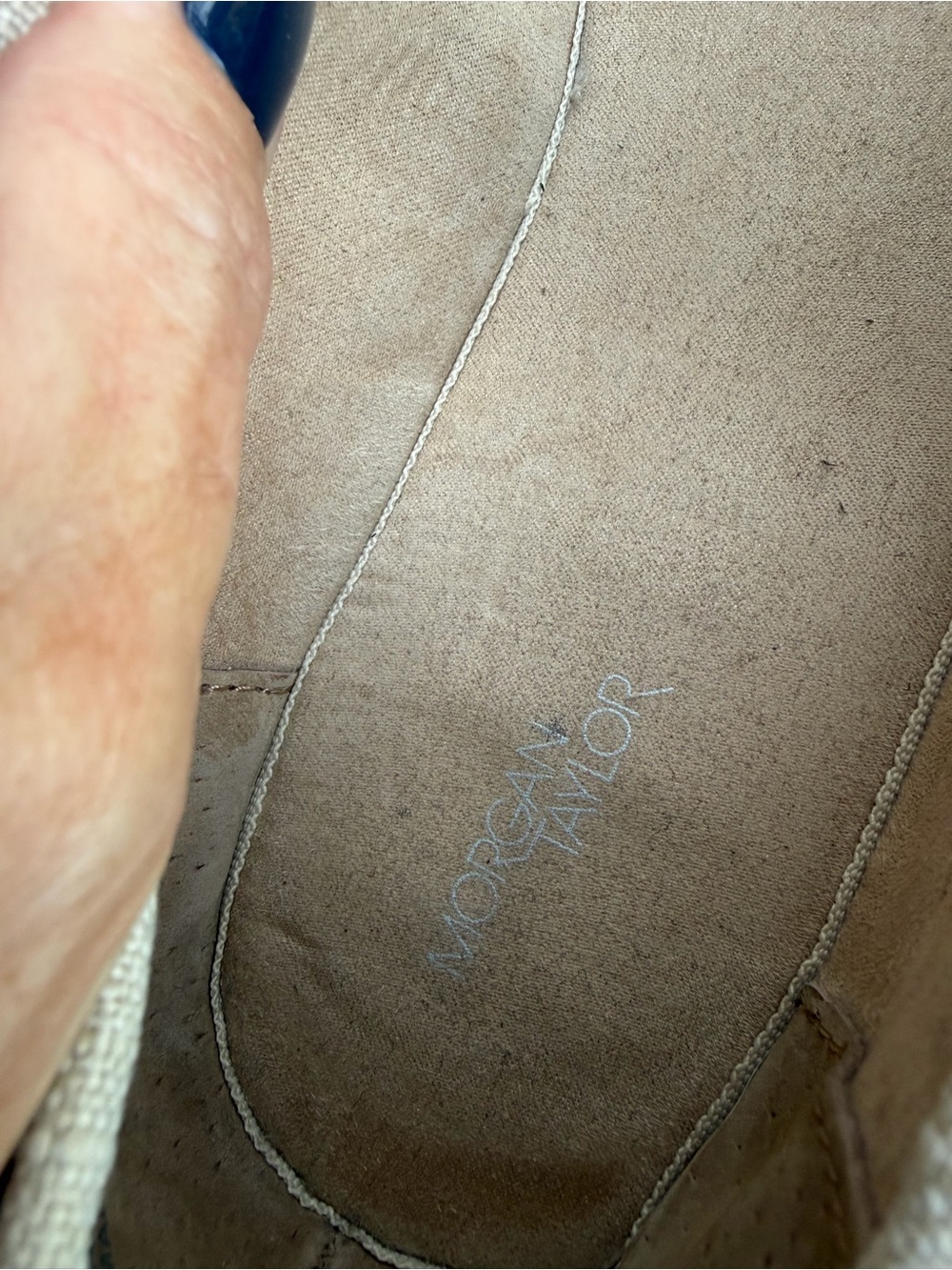 Morgan Taylor Linen-Textured Mary Jane Flats in Natural - Picture 4 of 12